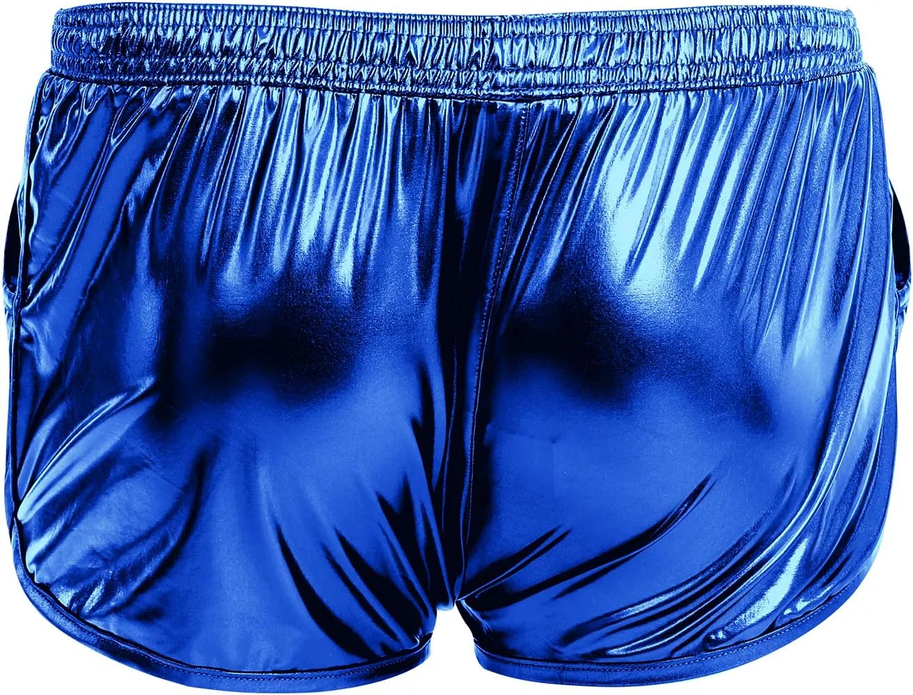 ABAFIP Men Holographic Shiny Metallic Swim Boxer Briefs Trunks Shorts Hot Pants Bikini Swimsuit Stage Clubwear