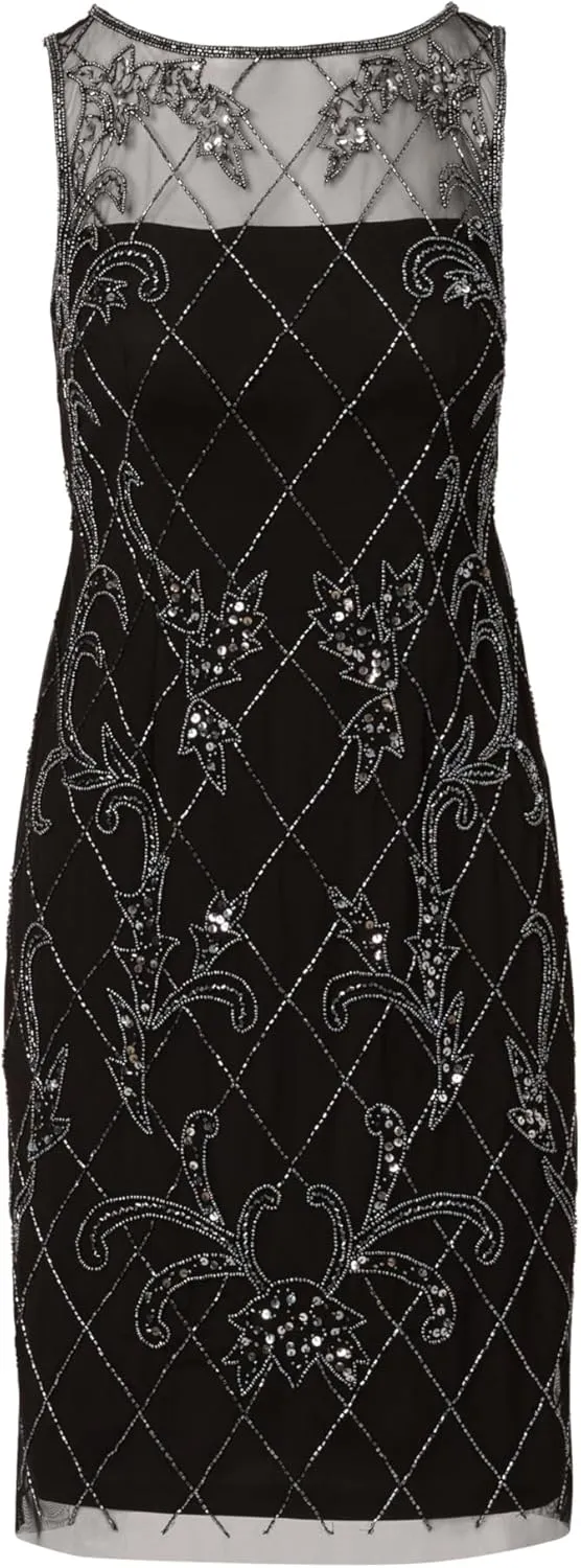 Adrianna Papell Women's Beaded Sheath Dress
