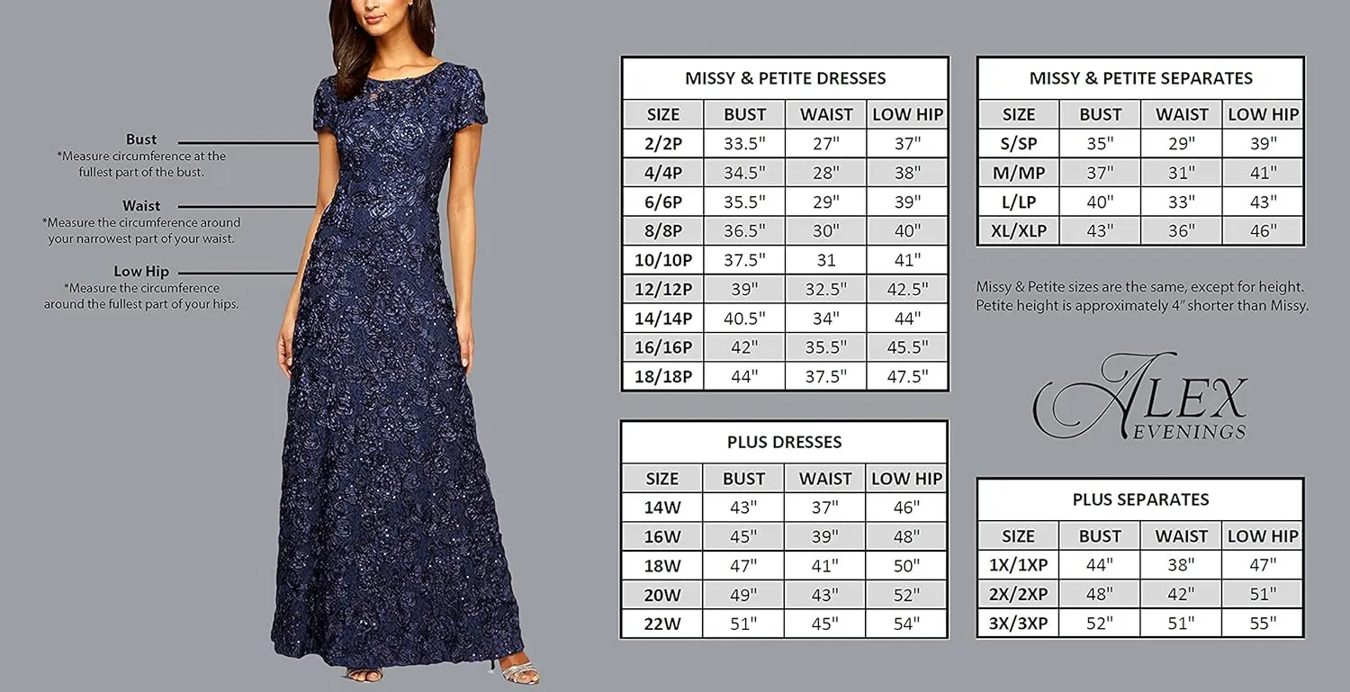 Alex Evenings Women's Short Shift Cocktail Gown with Bell Sleeves, Formal Events, Wedding Guest Dress