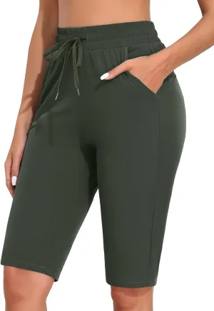 ATTRACO Womens Swim Capri Pants - Capri Swim Leggings for Women