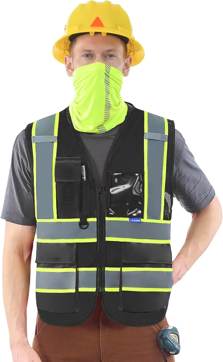 AYKRM 11 color High Vis Reflective Safety Vest for Women Men Security Pocket Zipper