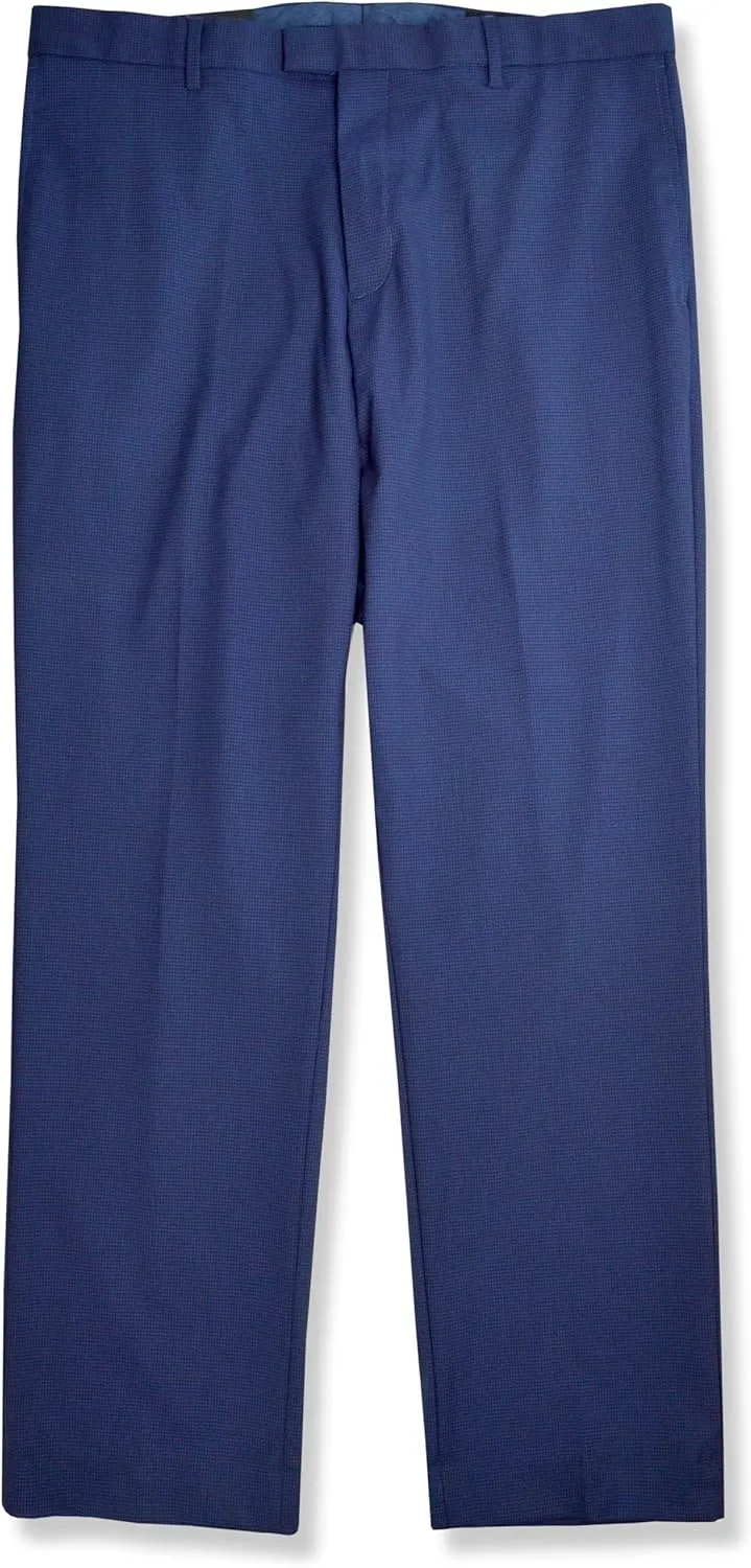 Banana Republic Mens Slim Fit Non Iron Stretch Polyester Blend Pants, (424560 Navy, 36W x 32L)