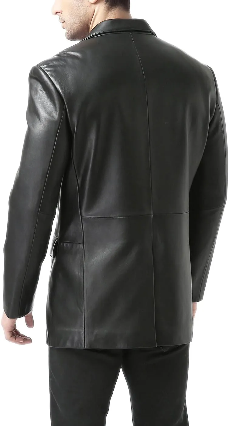 BGSD Men Richard Classic Leather Blazer Lambskin Sport Coat Jacket (Regular, Big & Tall and Short)
