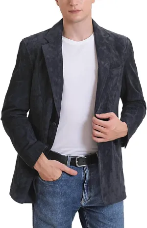 BGSD Men Richard Classic Leather Blazer Lambskin Sport Coat Jacket (Regular, Big & Tall and Short)