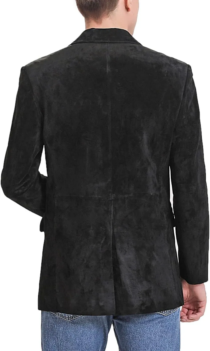 BGSD Men Richard Classic Leather Blazer Lambskin Sport Coat Jacket (Regular, Big & Tall and Short)