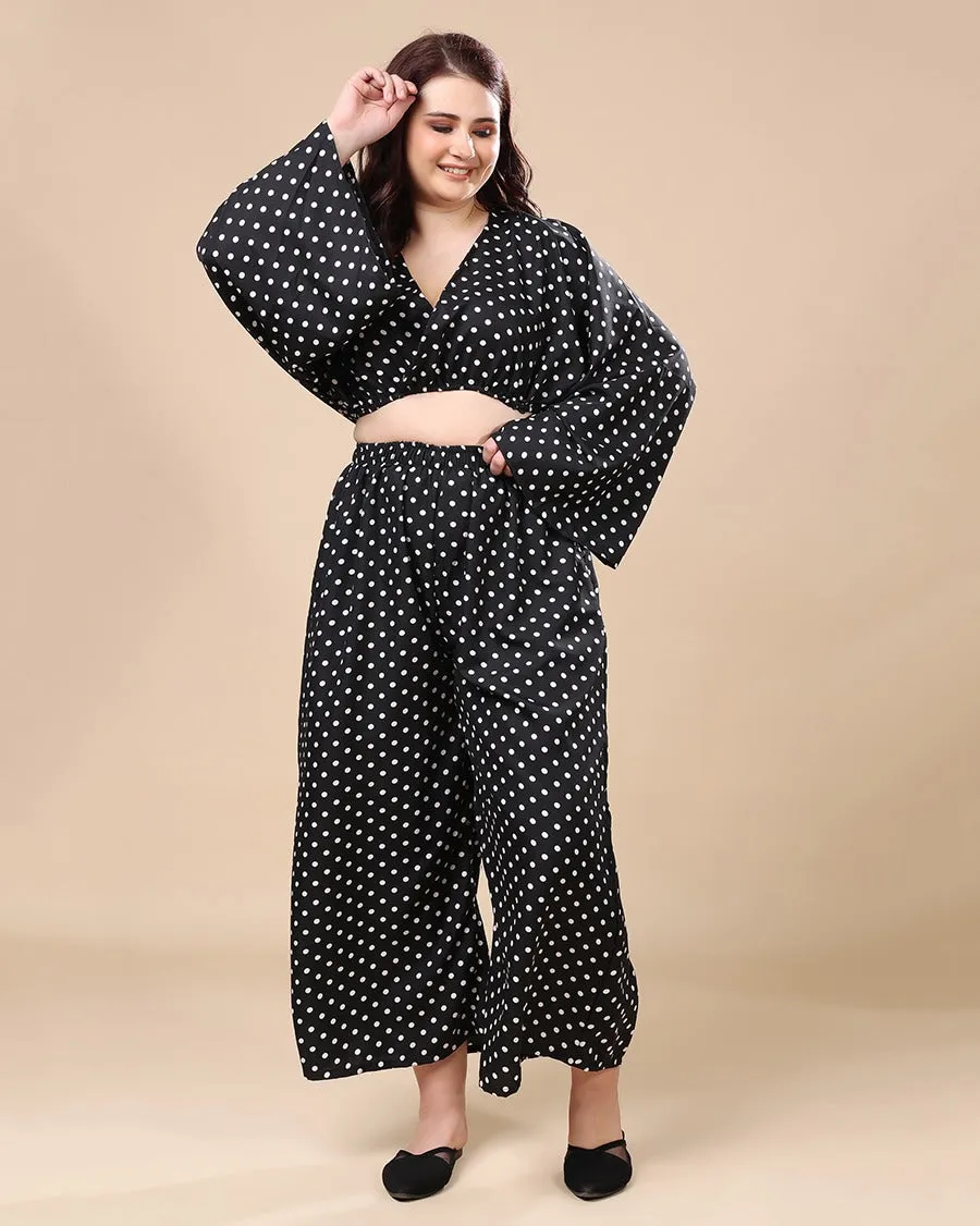 Black & White Polka Dots Co-ord Set
