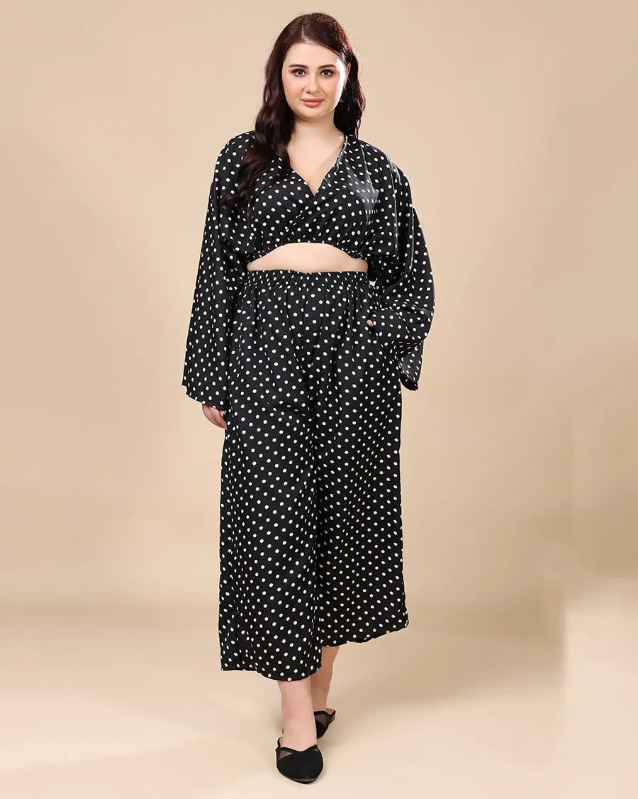 Black & White Polka Dots Co-ord Set