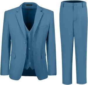 Boys Suits 3 Piece Slim Fit Suit Set Dresswear Ring Bearer Outfit for Boy