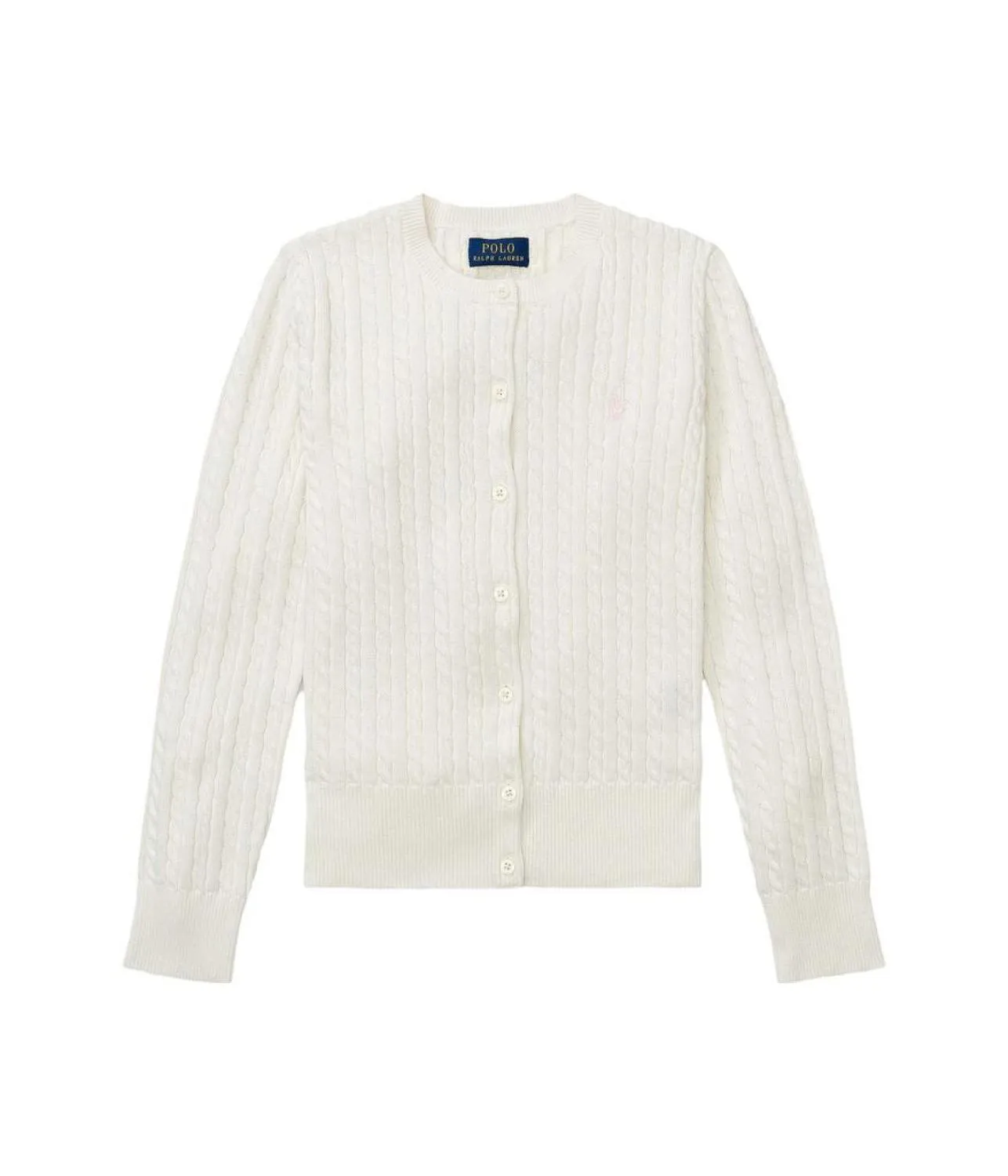 Cable Knit Cotton Cardigan (Big Kids)