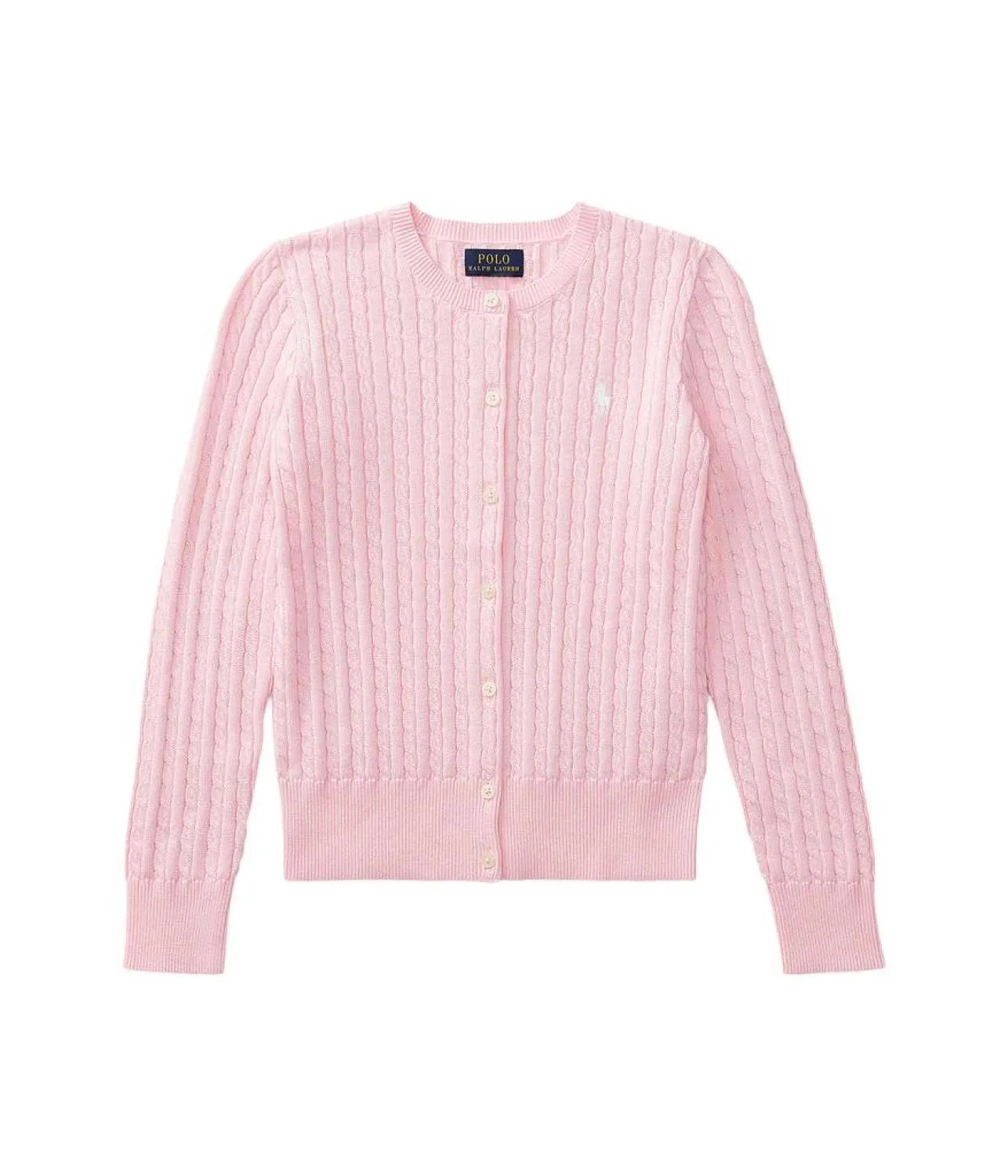 Cable Knit Cotton Cardigan (Big Kids)