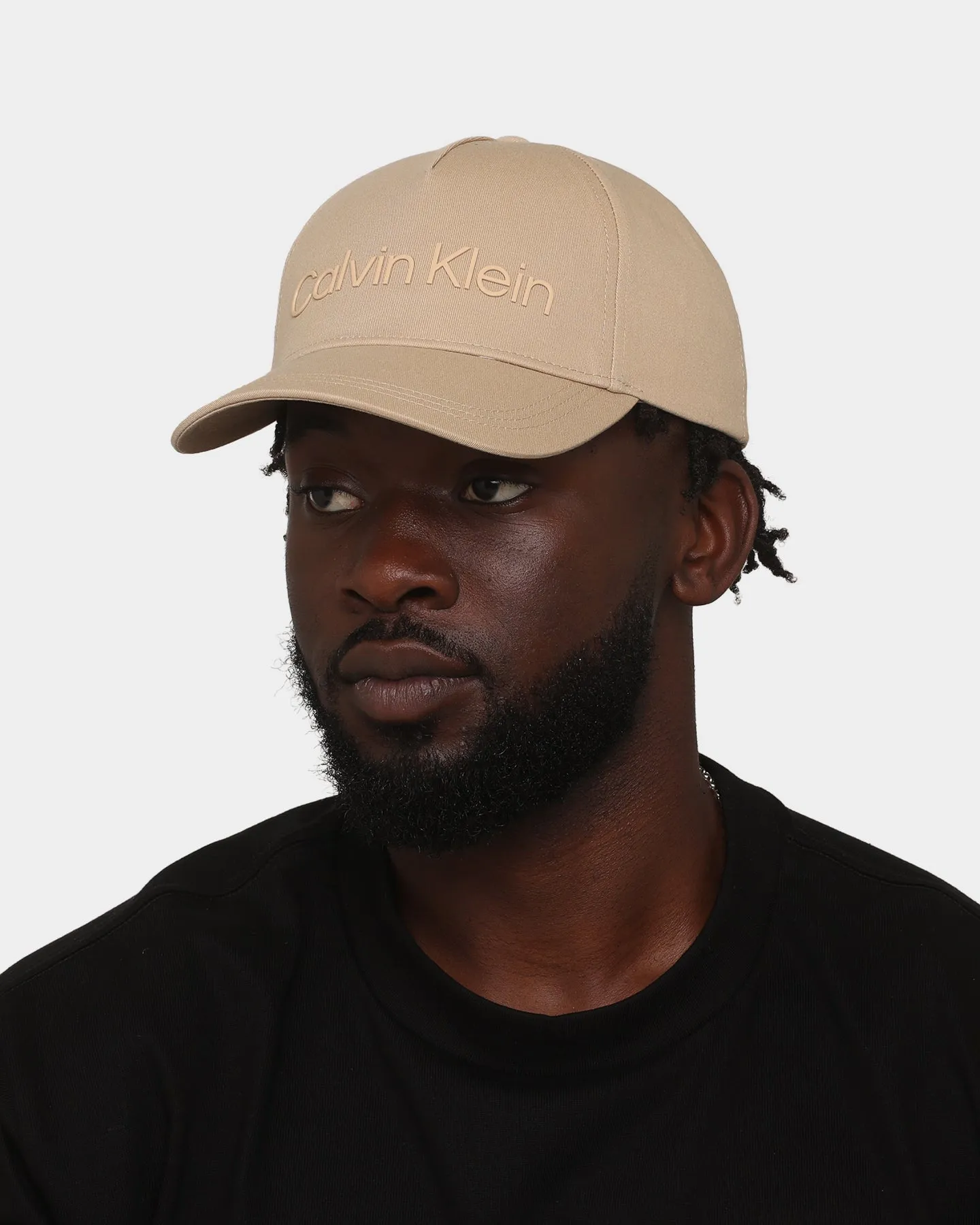 Calvin Klein Technical Logo Baseball Cap Stony Beige