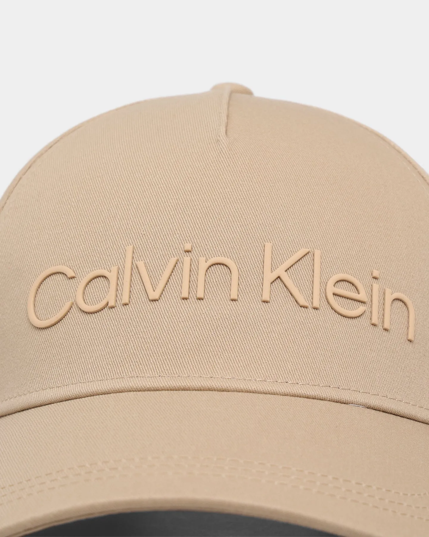 Calvin Klein Technical Logo Baseball Cap Stony Beige