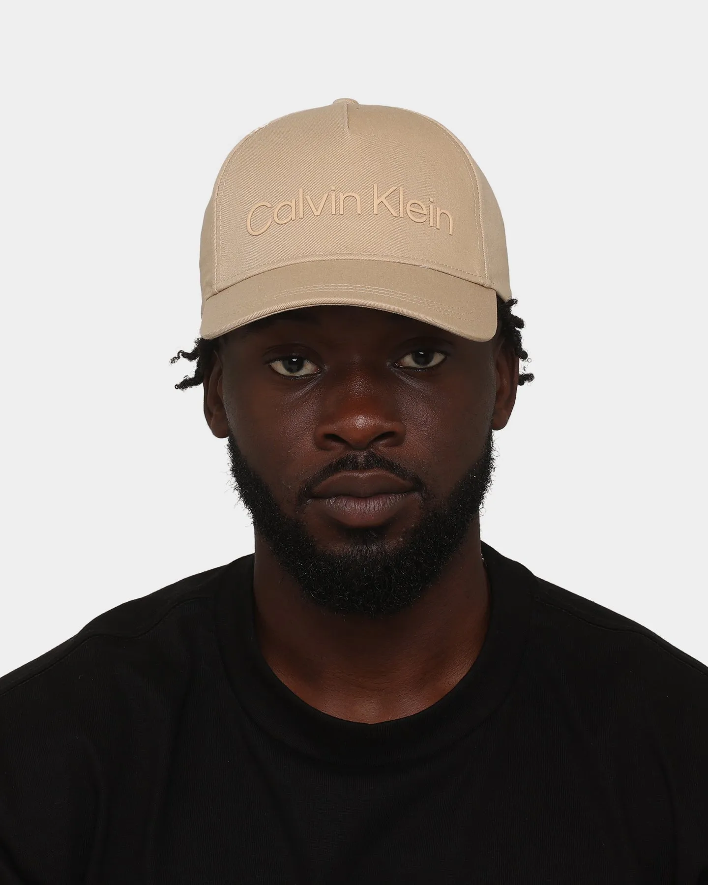 Calvin Klein Technical Logo Baseball Cap Stony Beige