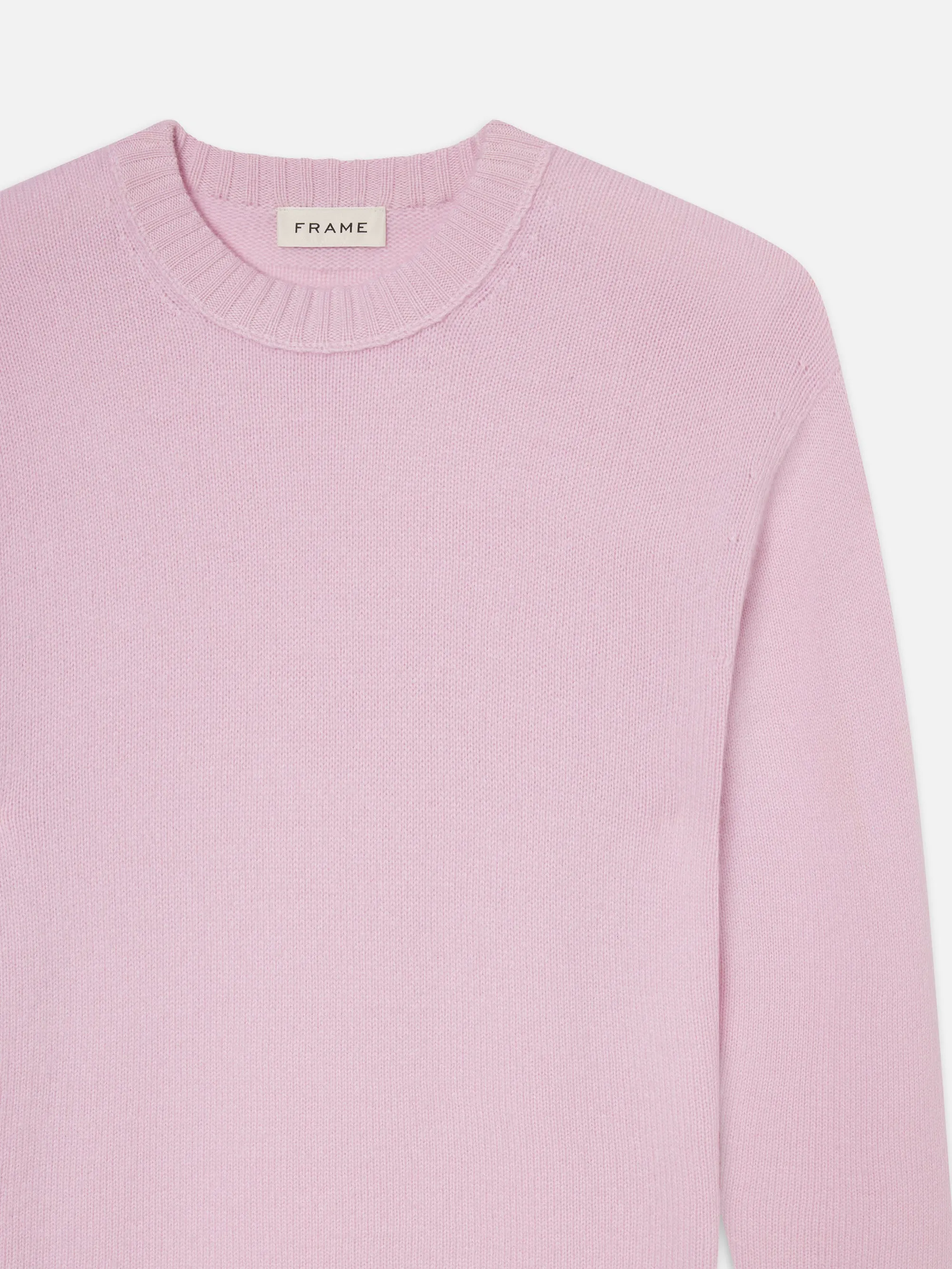 Cashmere Crewneck Sweater -- Light Pink