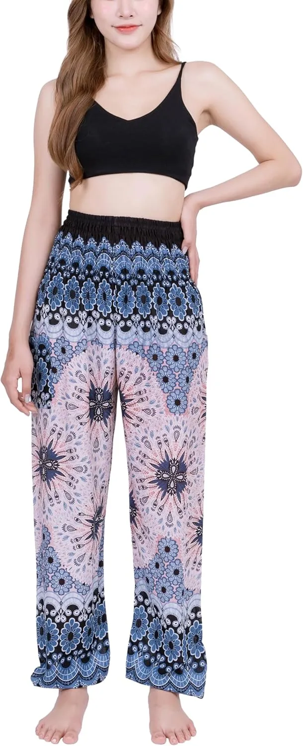 CHAINUPON Harem Pants Women Flowy Trouser Yoga Boho Hippie Clothes