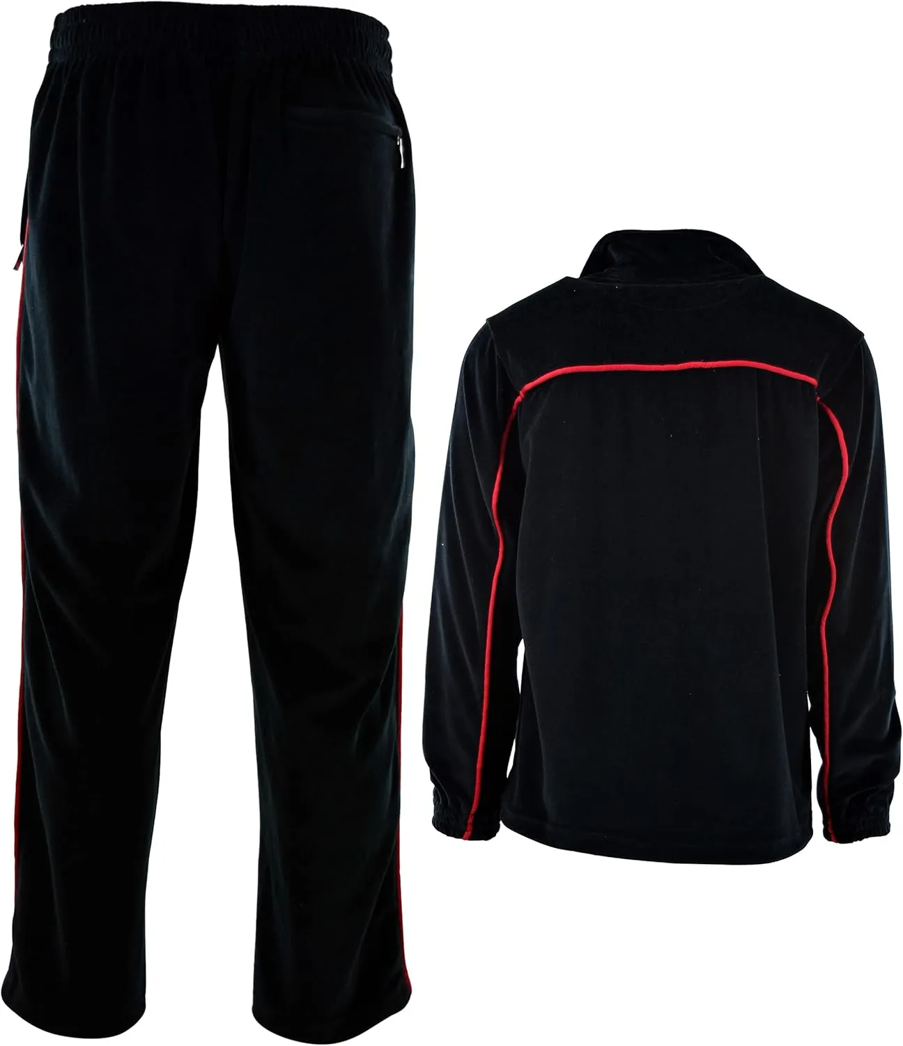 ChoiceApparel Mens Velour Tracksuit with Zippered Pockets