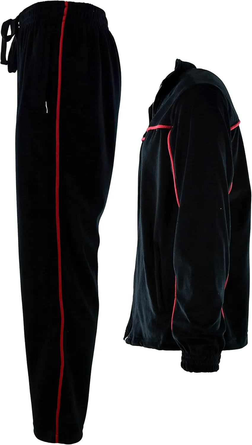 ChoiceApparel Mens Velour Tracksuit with Zippered Pockets