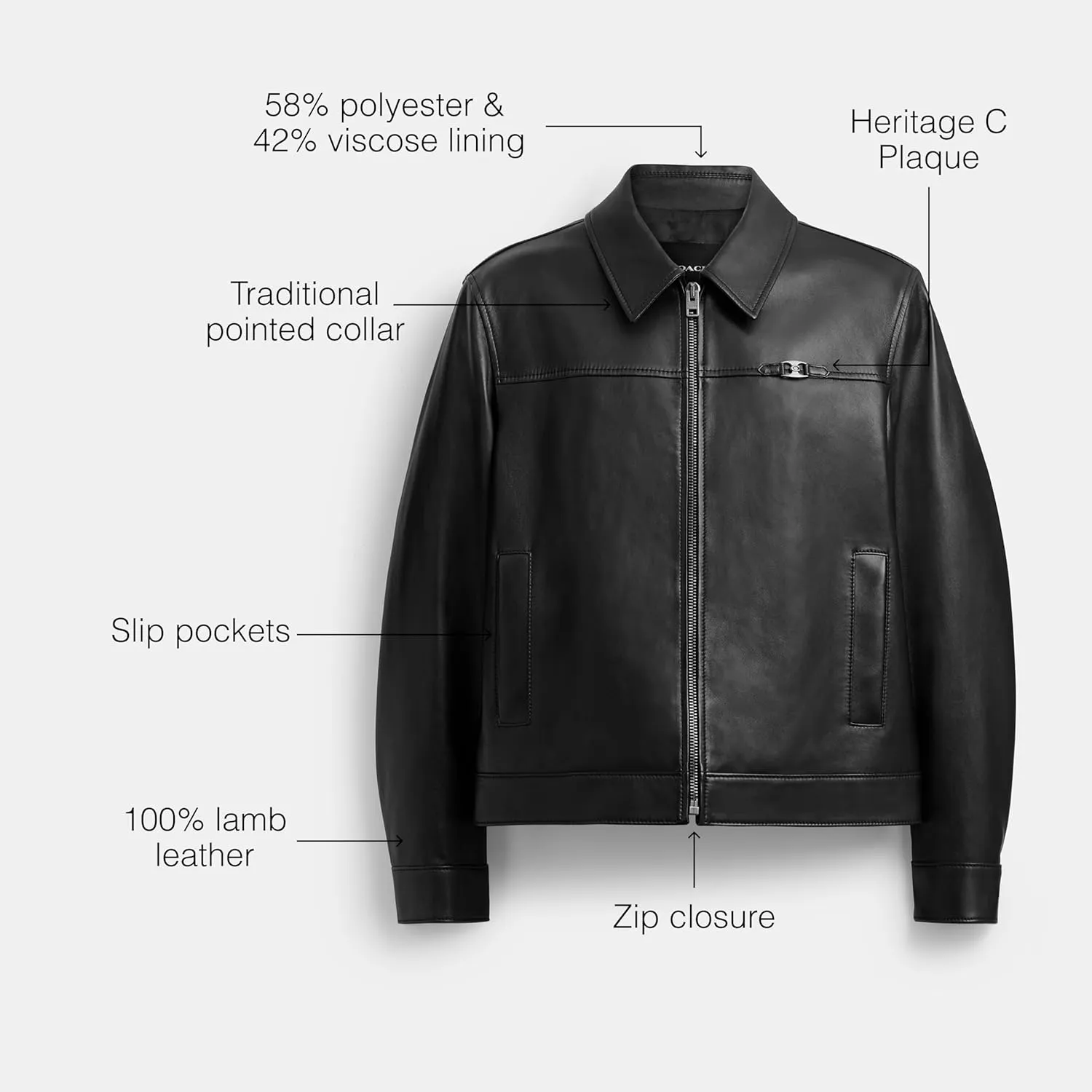 Coach Men's Lightweight Lthr JKT