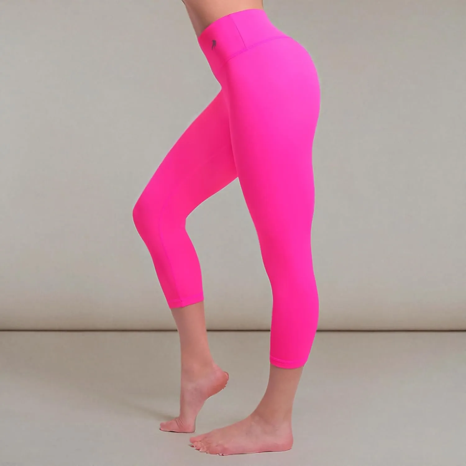 CompressionZ High Waisted Capri Leggings for Women Tummy Control - Workout Yoga Pants