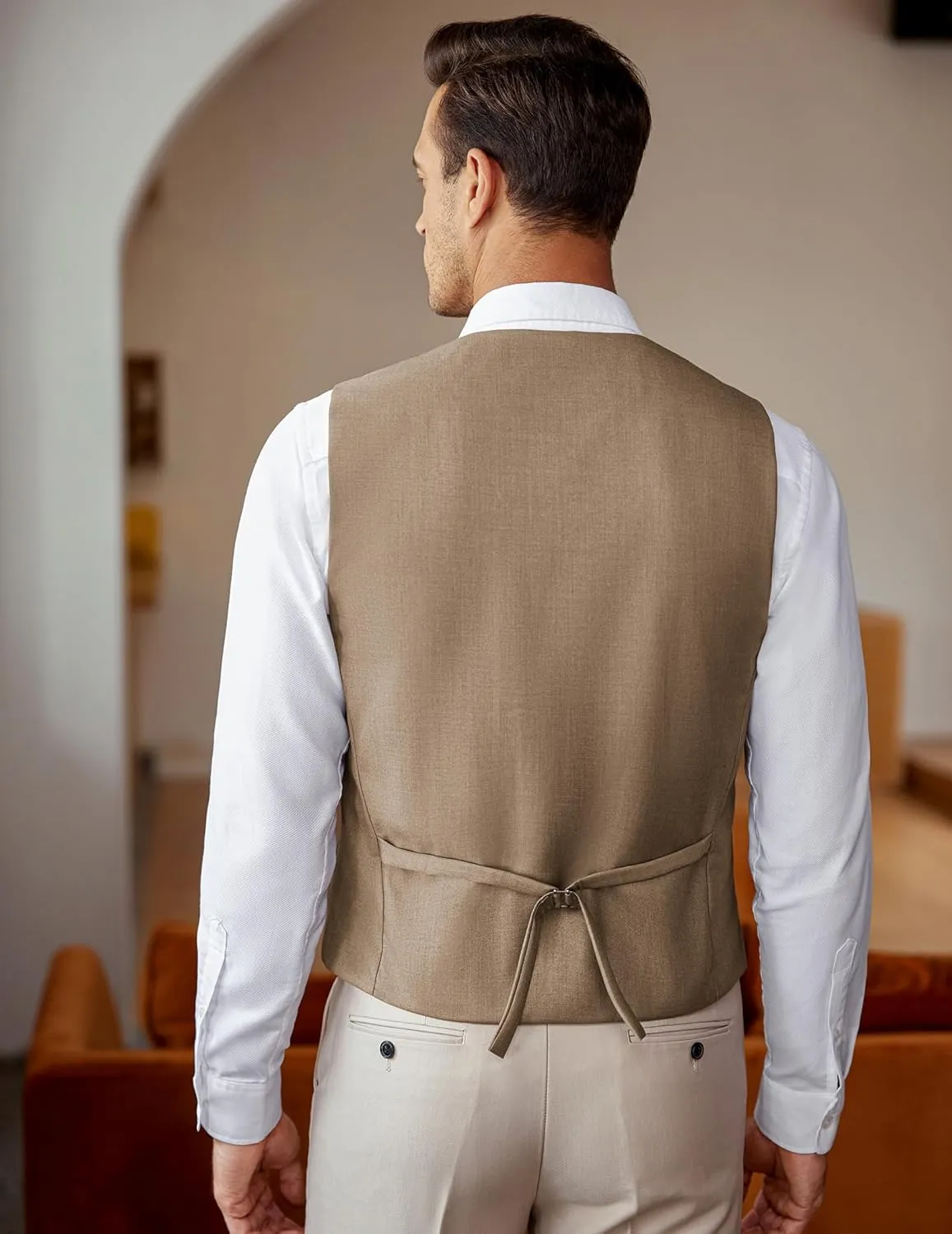 COOFANDY Men's Business Suit Vest Slim Fit Dress Vest Wedding Waistcoat