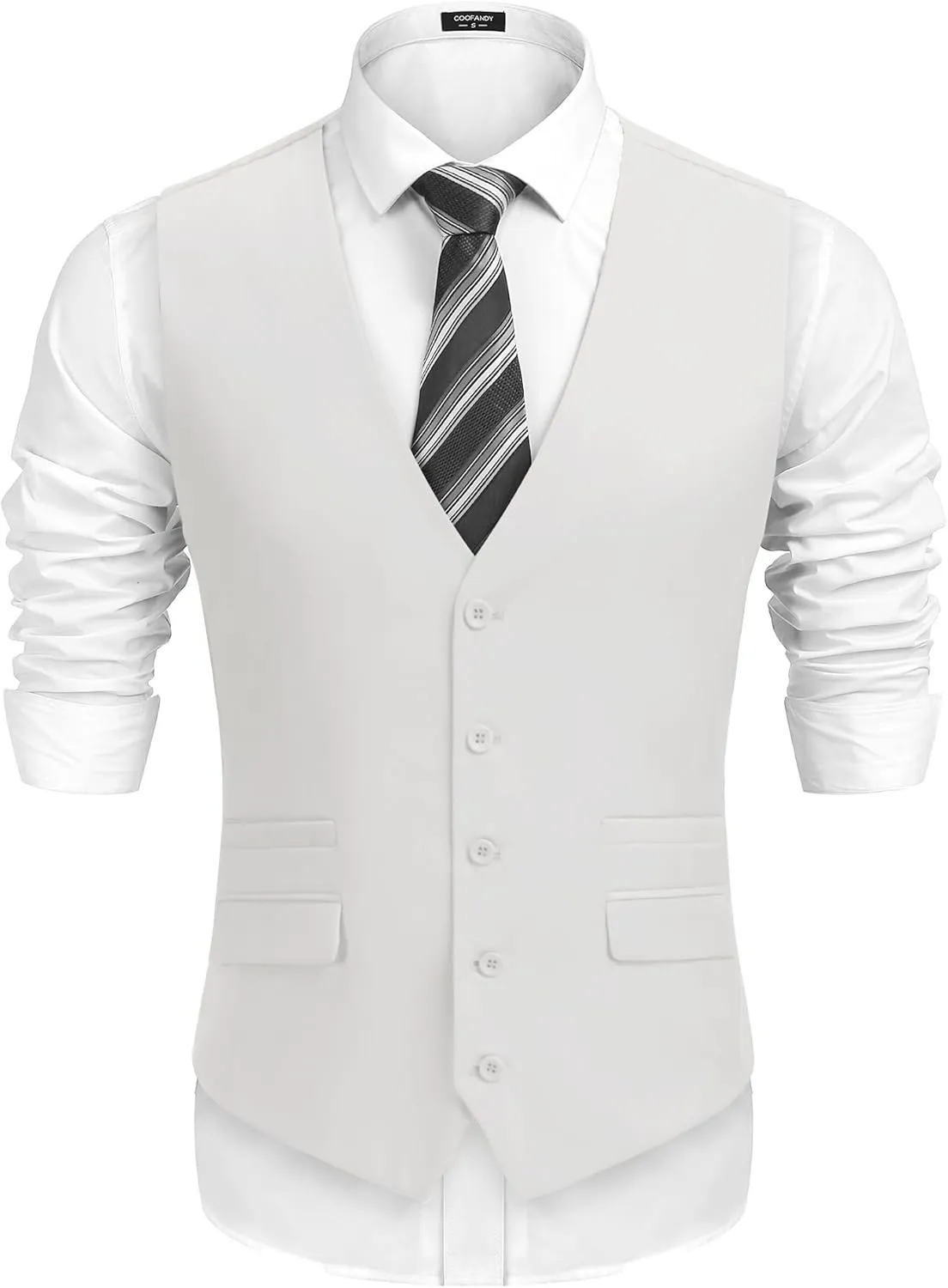 COOFANDY Mens Suit Vest Formal Dress Vest Slim Fit Buesiness Wedding Waistcoat