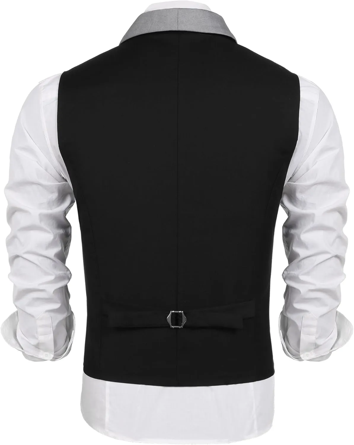 COOFANDY Men's Suit Vest Slim Fit Formal Business Dress Vest Casual Wedding Waistcoat