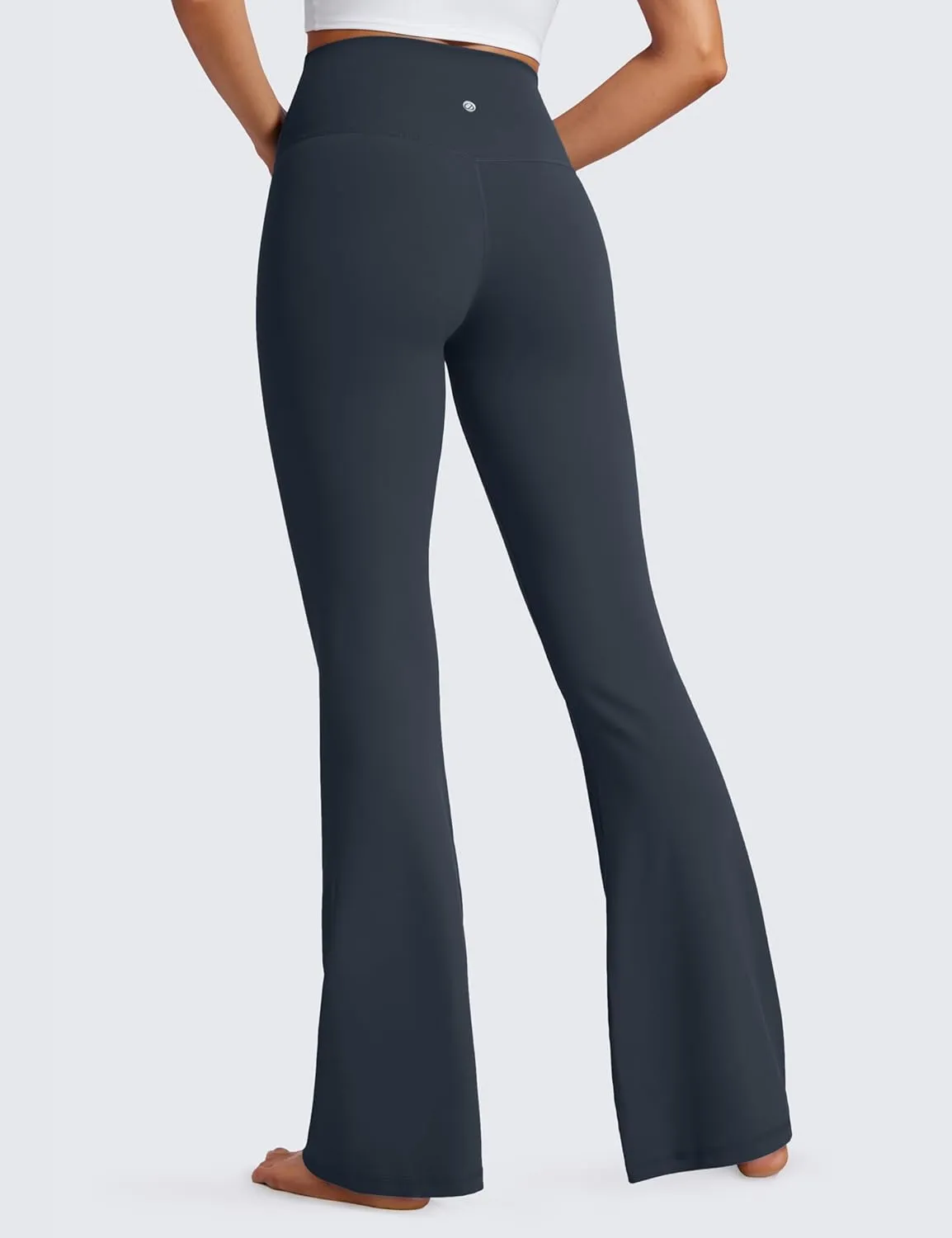 CRZ YOGA Butterluxe Crossover Flare Leggings for Women 31" - High Waist V Cross Bootcut Bell Bottoms Tummy Control Yoga Pants