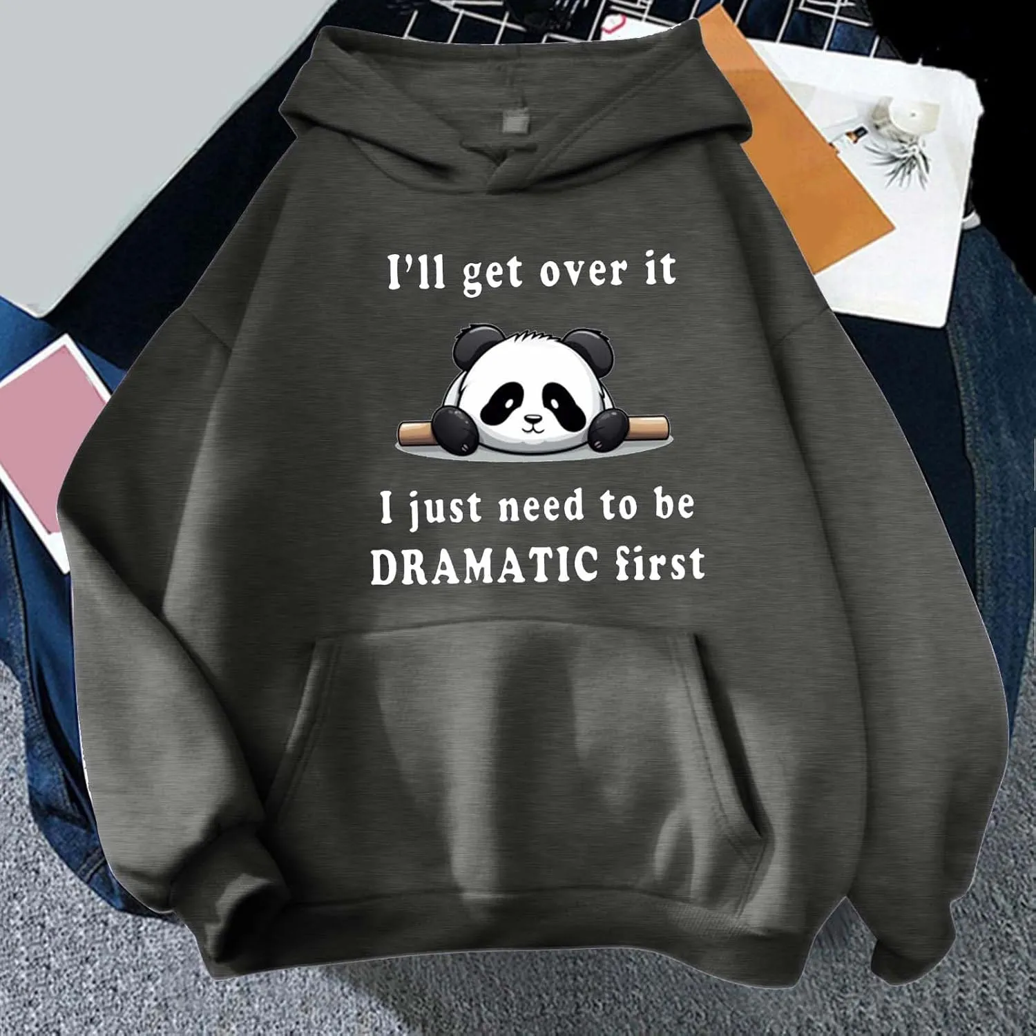 Cute Graphic Hoodies Aesthetic Hooded Sweatshirts for Teen Girls Kawaii Cartoon Anime Lightweight Pullover Top