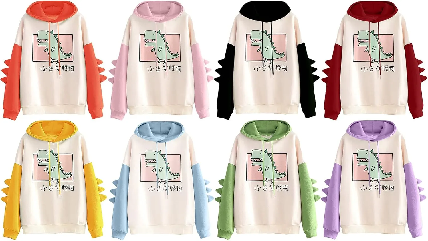 Dinosaur Hoodie Kawaii Pullover Cute Hooded Sweatshirt For womens
