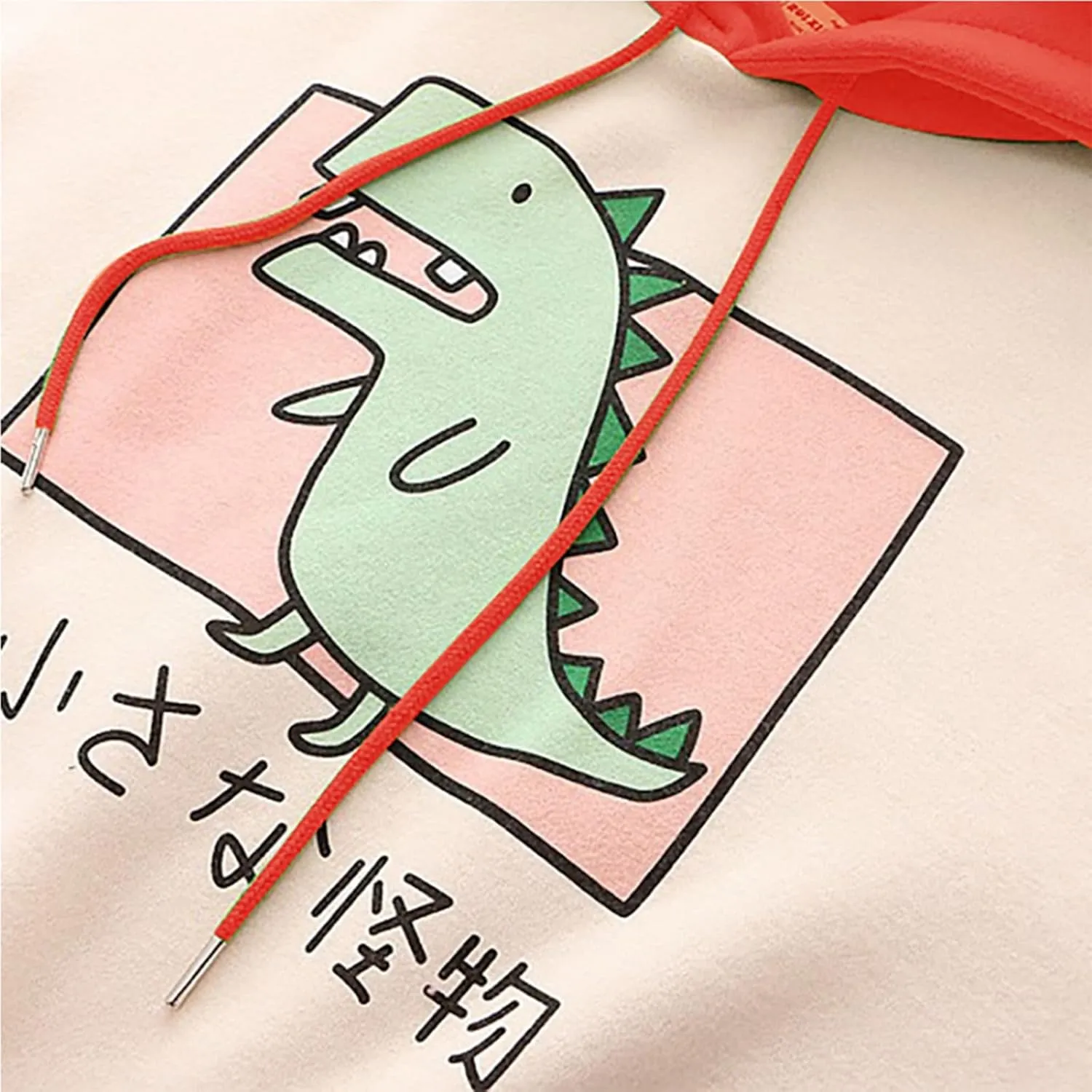 Dinosaur Hoodie Kawaii Pullover Cute Hooded Sweatshirt For womens
