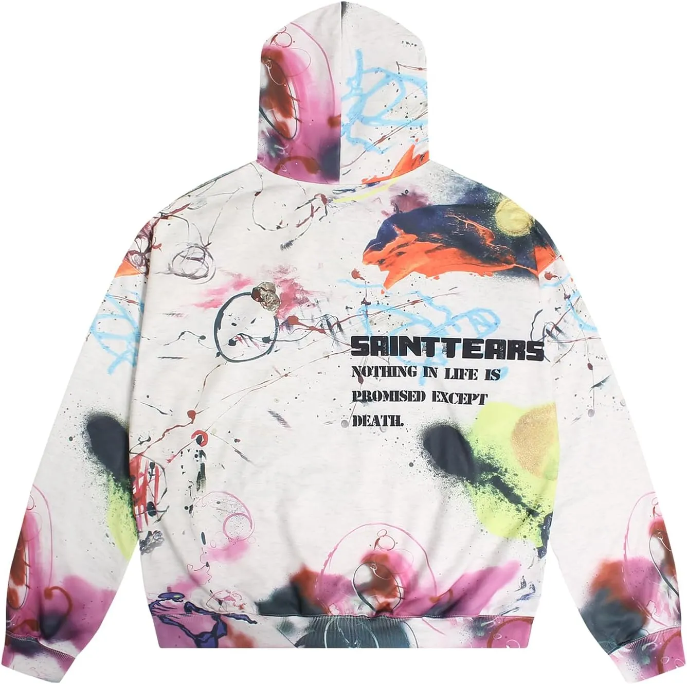 DONCARE Saint Tears Camouflage Vintage Full Patterm Print Hoodie Oversized Casual Daily Match Sweatshirts