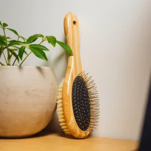 Double-sided Eco Bamboo Dog Brush