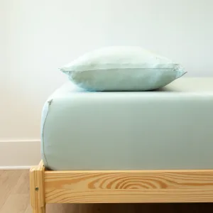Dusty Sage Twin Sheet With Pillow Case
