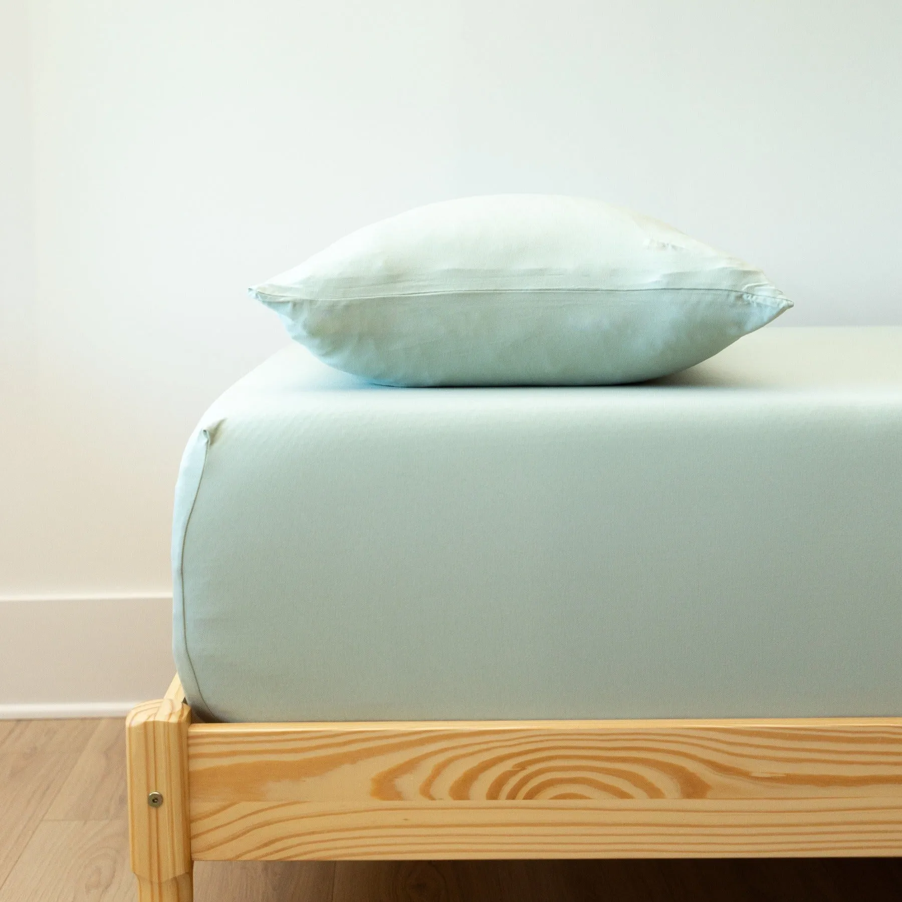 Dusty Sage Twin Sheet With Pillow Case
