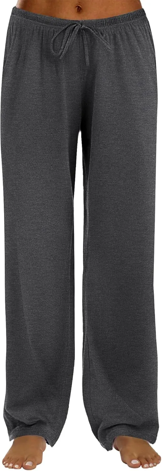 Ekouaer Women Pajama Pants Comfy Pj Bottom with Pockets Stretch Plaid Sleepwear