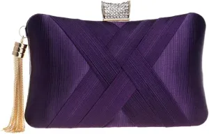 Elegant Fringe Evening Bag for Women, Luxury Glitter Clutch, Party Wedding Prom Night Dress Accessory, Handbag with Chain