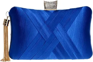 Elegant Fringe Evening Bag for Women, Luxury Glitter Clutch, Party Wedding Prom Night Dress Accessory, Handbag with Chain