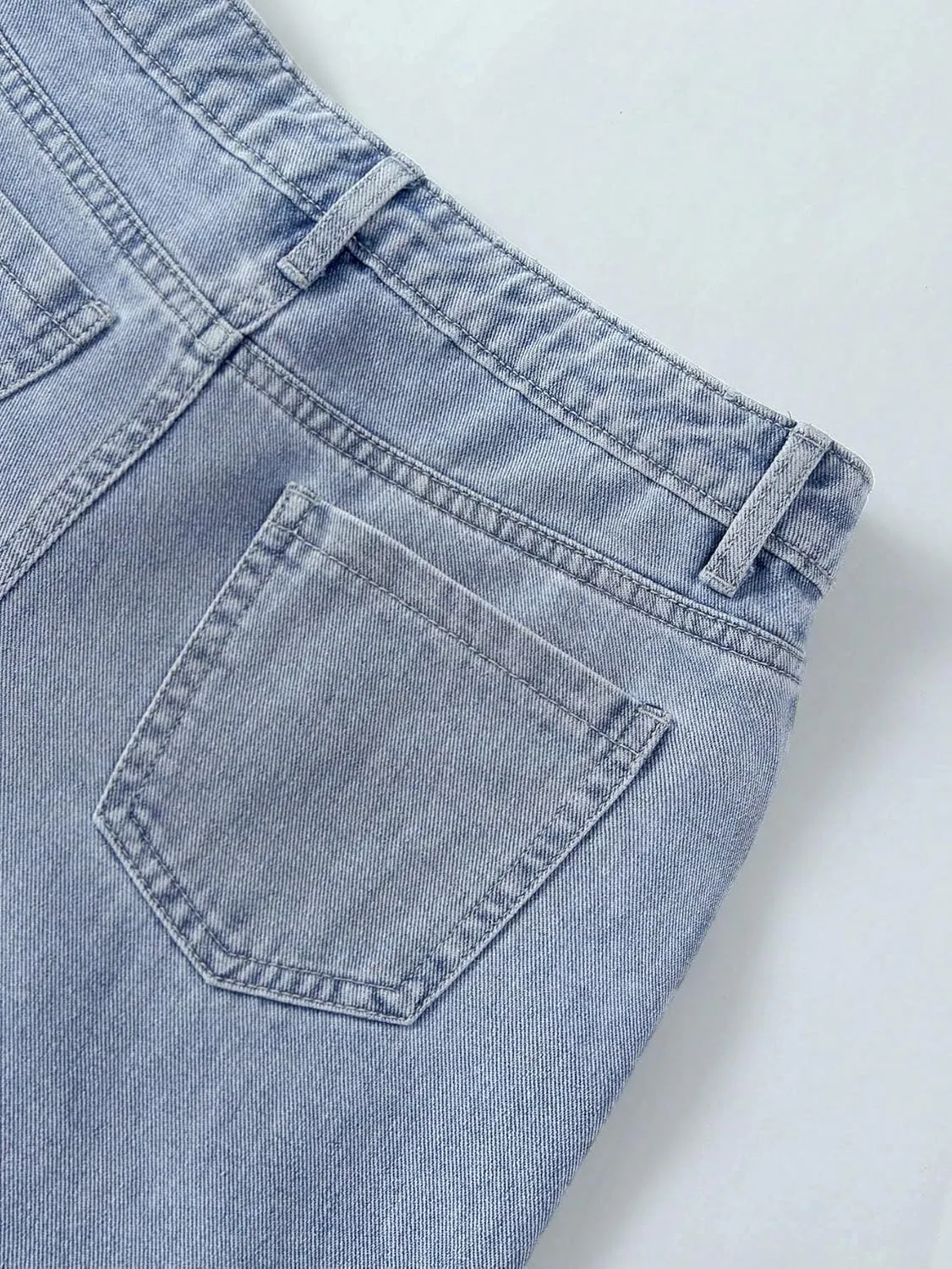 Floerns Girls Elastic Waist Distressed Ripped Straight Leg Denim Jeans