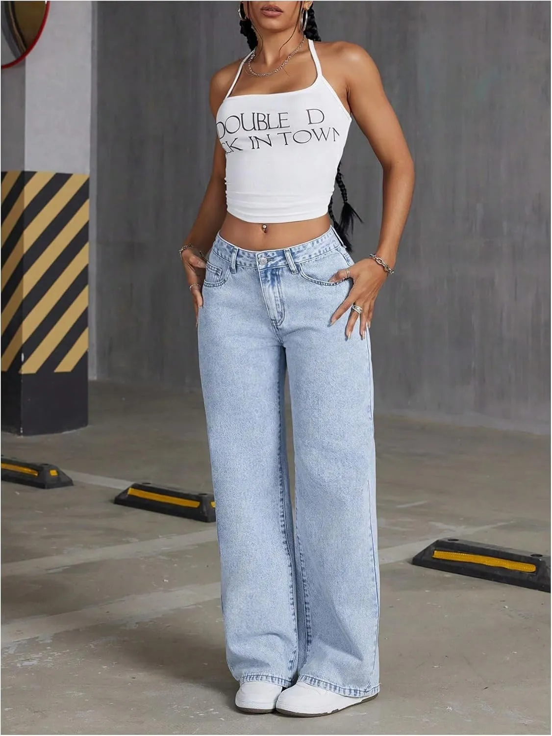 Floerns Women's Bowknot Embroidery Jeans Y2k Straight Leg Boyfriend Denim Pants