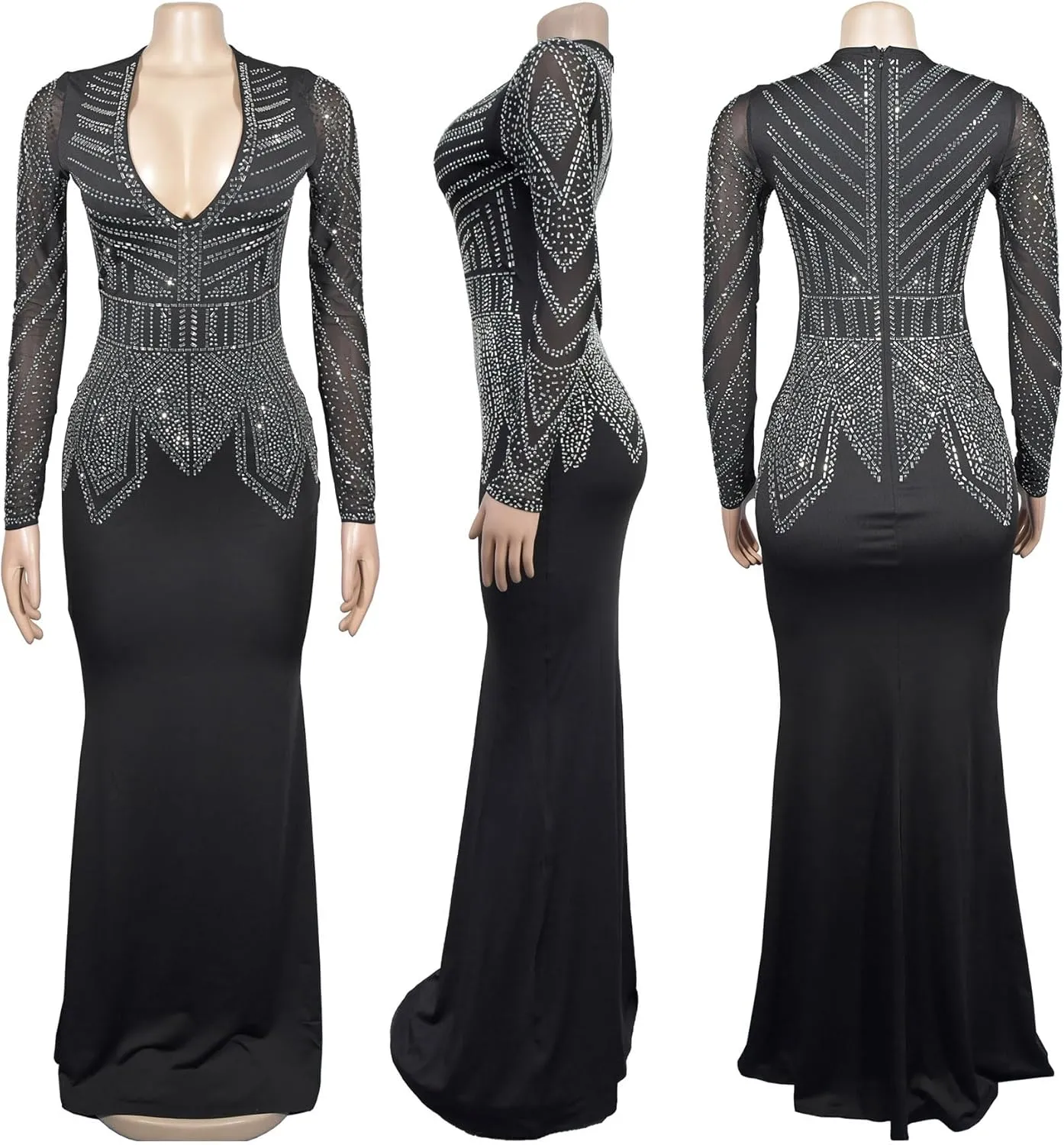 Halter Deep V Neck Backless Dresses for Women Sexy Formal Events