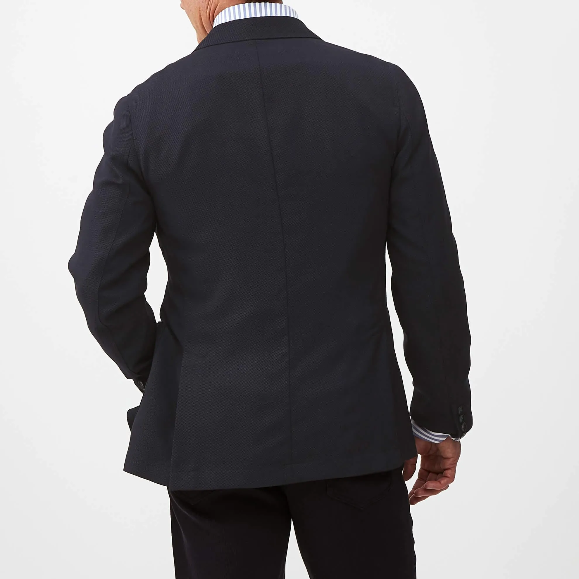 Hopsack Navy Blazer