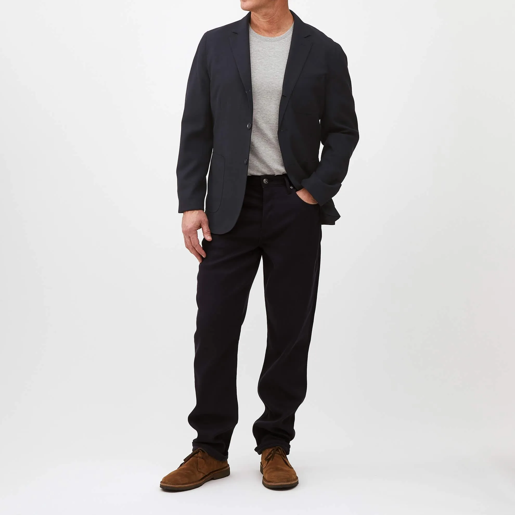Hopsack Navy Blazer