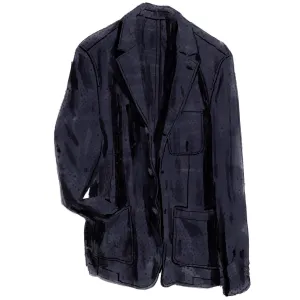 Hopsack Navy Blazer