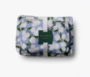 Hydrangea Zippered Pouch Set