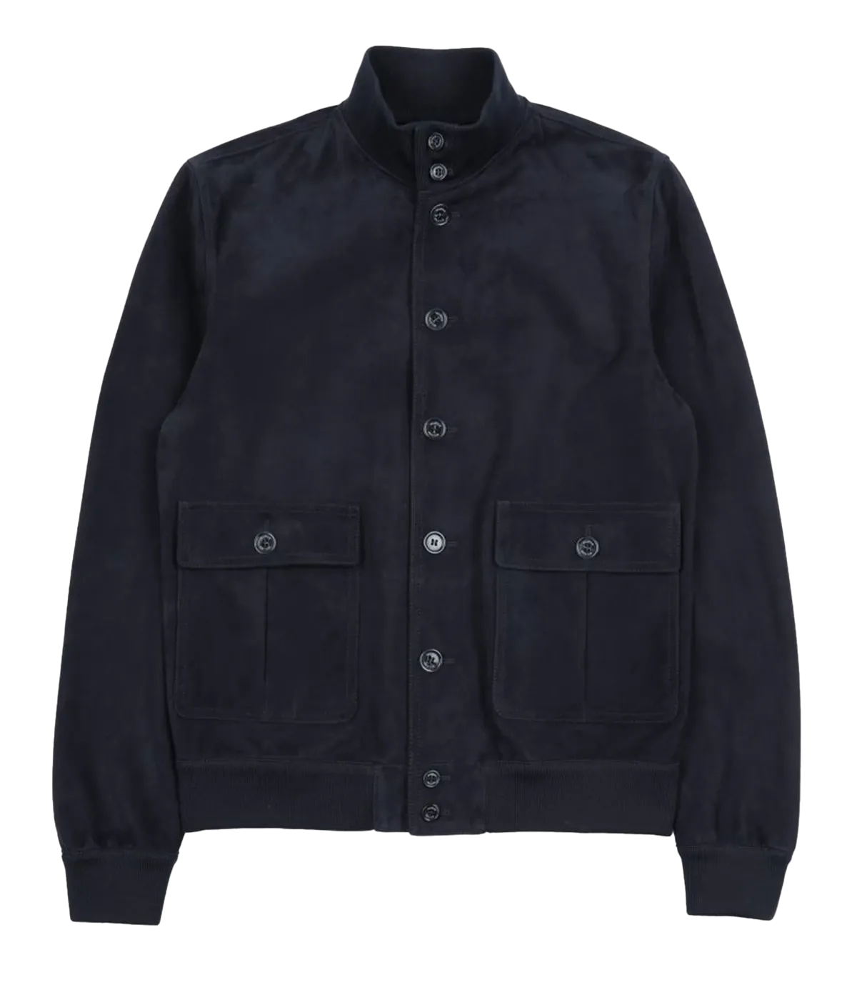 Iconic Valstarino Suede Jacket in Dark Blue