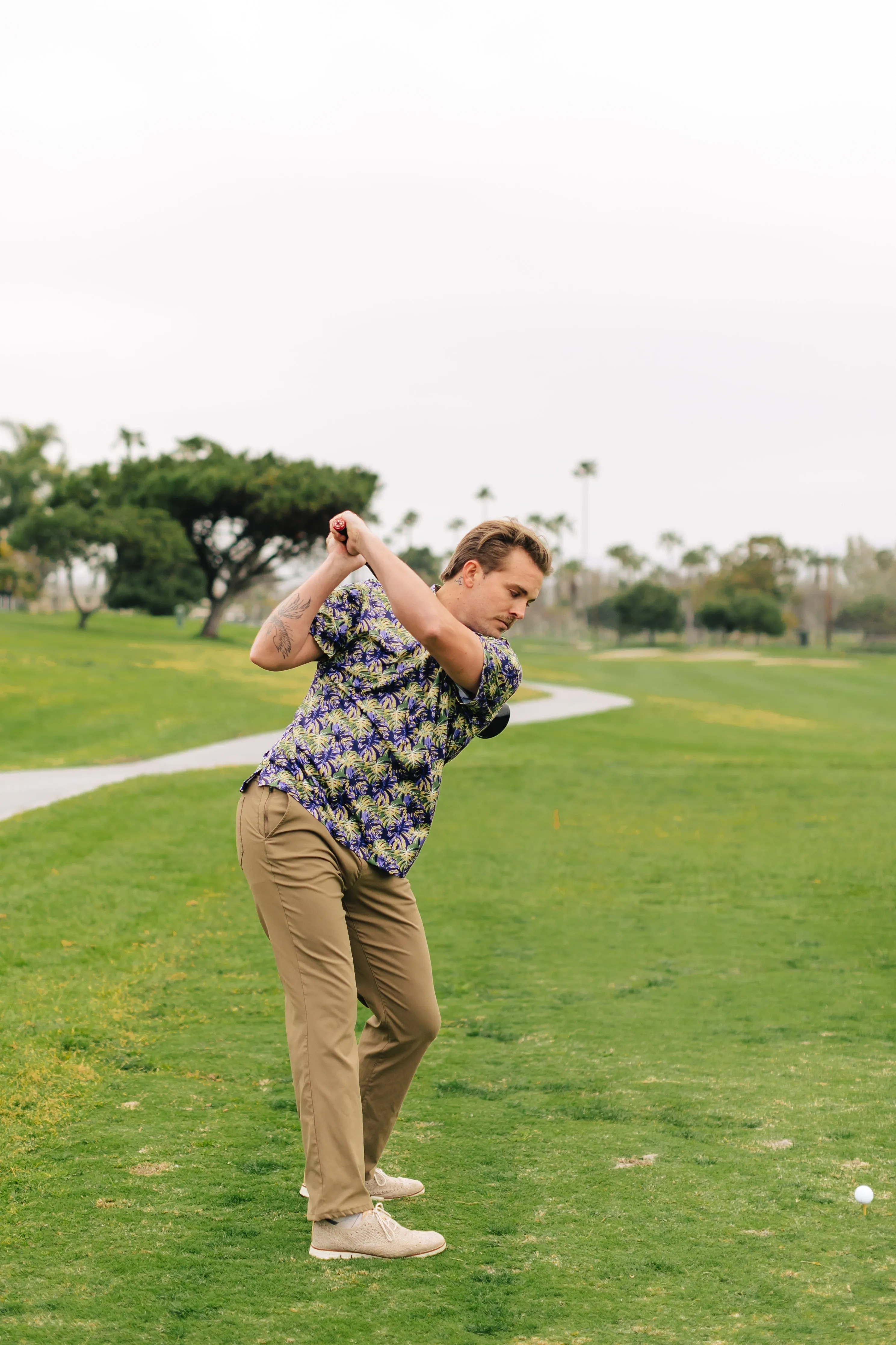 Iguazu - Moss Green Men's Golf Shirt Polo