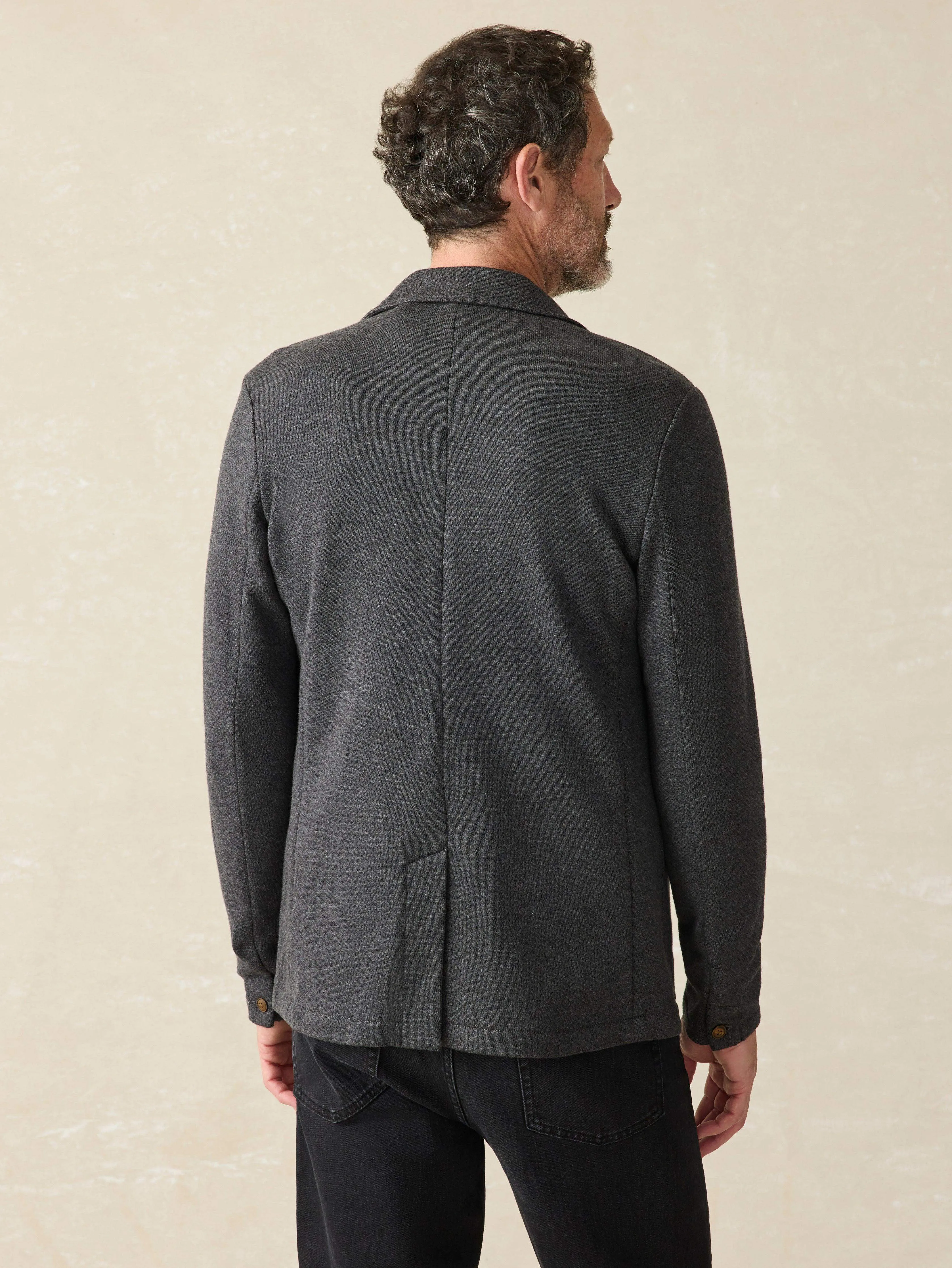 Inlet Knit Blazer (Short) - Black Sky Melange