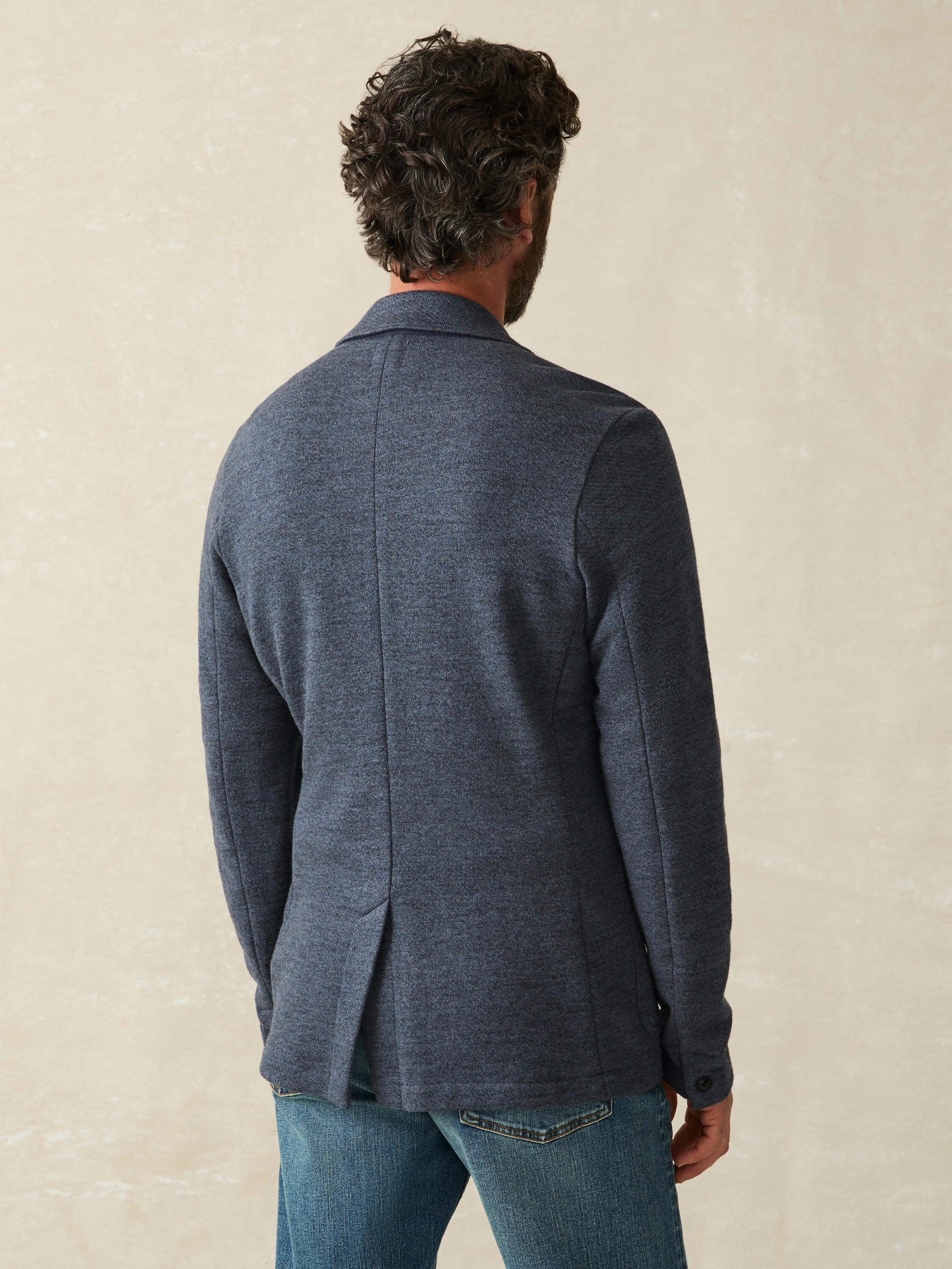 Inlet Knit Blazer (Short) - Deep Navy Melange