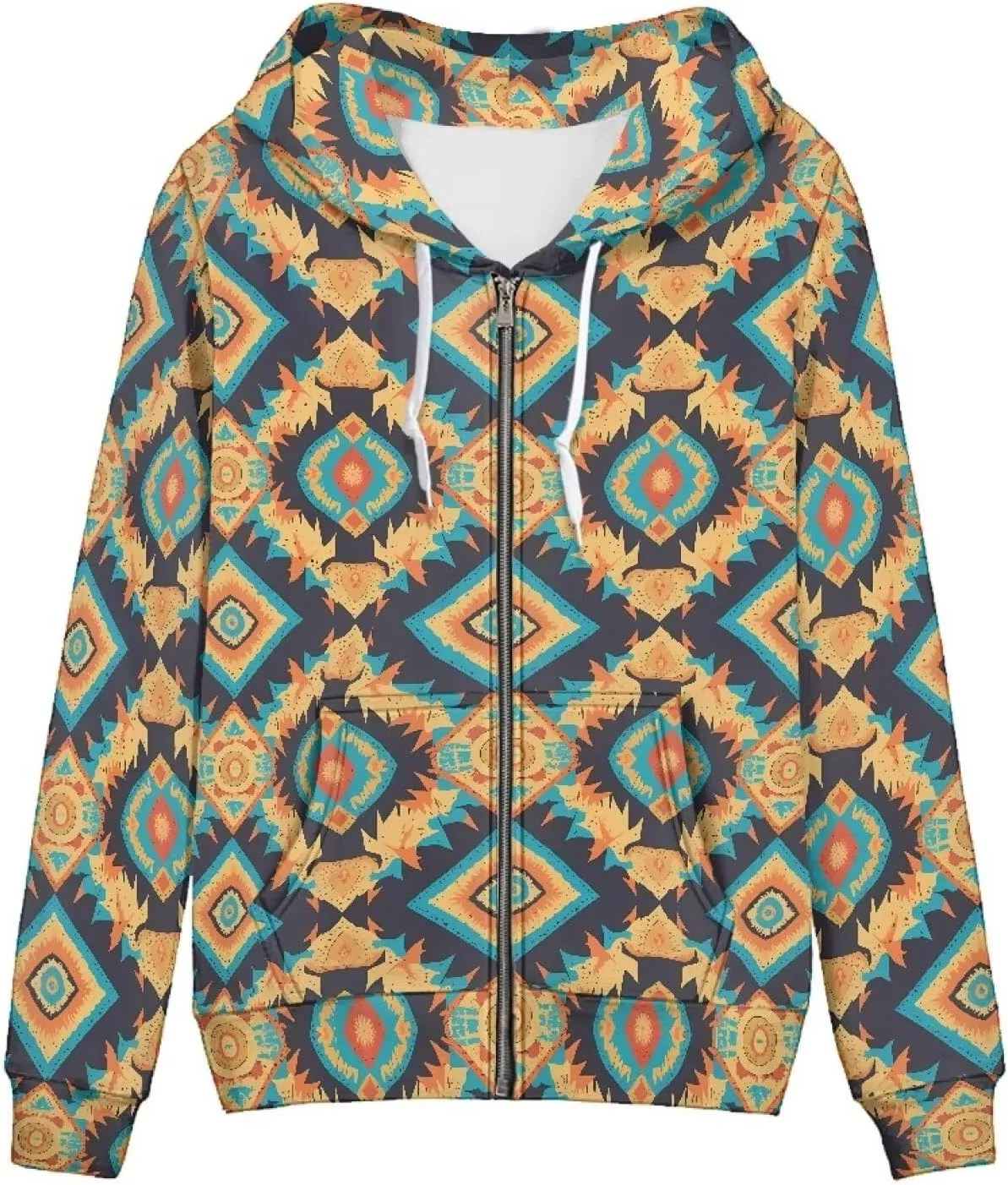Irisjudy Sunflowers Women Hoodies for Running,Hiking,Jogging, Butterfly,Galaxy Stars Print Zip up Sport Coat with Pocket