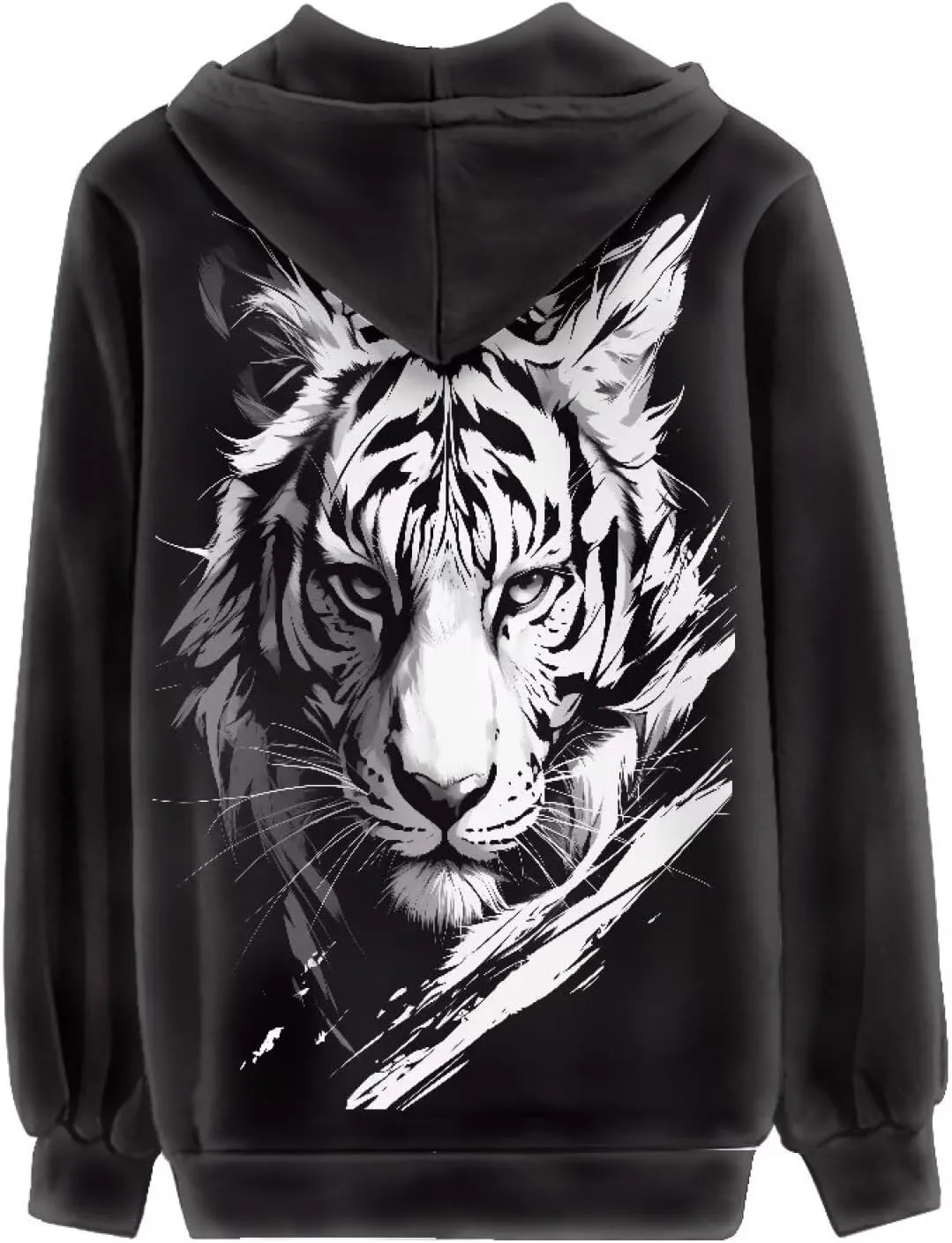 Irisjudy Women Oversized Hoodie with Pocket Plus Size, Cats, Galaxy,Ethnic Zip-up Hooded Sweatshirt Long-Sleeve Fall Outwear